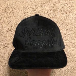Spiritual gangster black suede hat one size